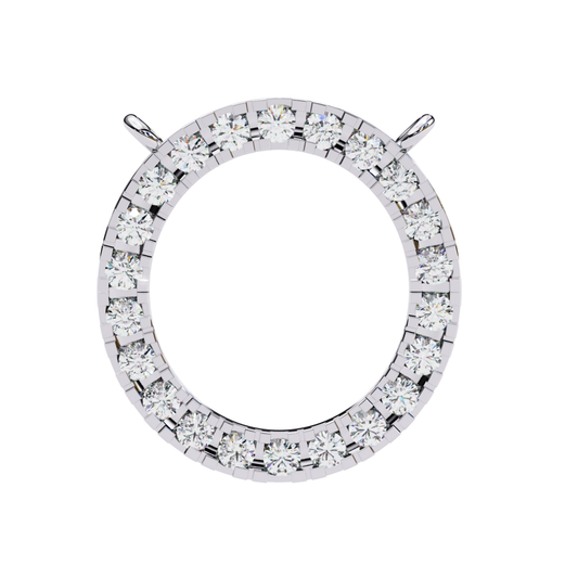 Runder Halo-Anhänger mit im Labor gezüchtetem Diamant an Kette | 18K