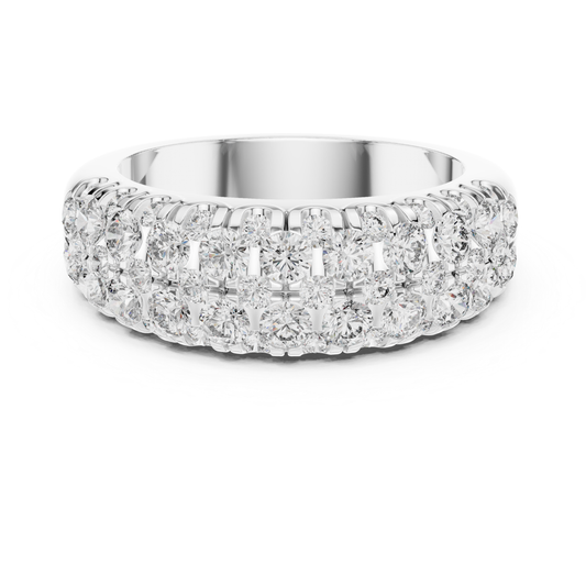 White gold round diamond multi row eternity band ring
Luxury white gold diamond anniversary band with round stones
Wide white gold wedding band with round brilliant diamonds
Triple row diamond eternity ring in white gold
Round cut diamond band in white gold
White gold Pave diamond eternity band for women
Elegant white gold multi diamond wedding ring band
Thick white gold diamond band with brilliant round diamonds
Modern white gold eternity ring
White gold luxury diamond band ring with Pave setting