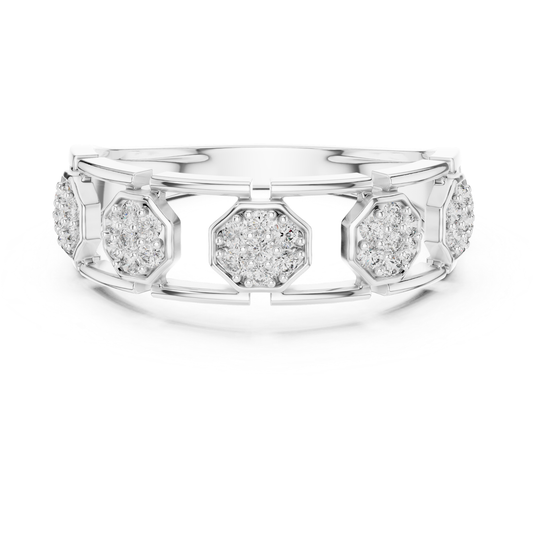White gold round diamond hexagon link ring
Modern white gold open link diamond band
White gold geometric diamond cluster ring
Round diamond white gold honeycomb style ring
White gold connected hexagon diamond band
Contemporary white gold patterned diamond ring
White gold openwork round diamond band ring
Elegant white gold geometric link ring
White gold designer diamond fashion band
Round diamond white gold hexagon pattern ring