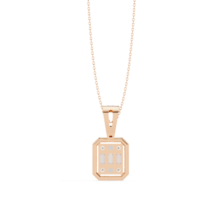 Emerald Cluster Lab Grown Diamond Pendant | 18K Gold Jewelry