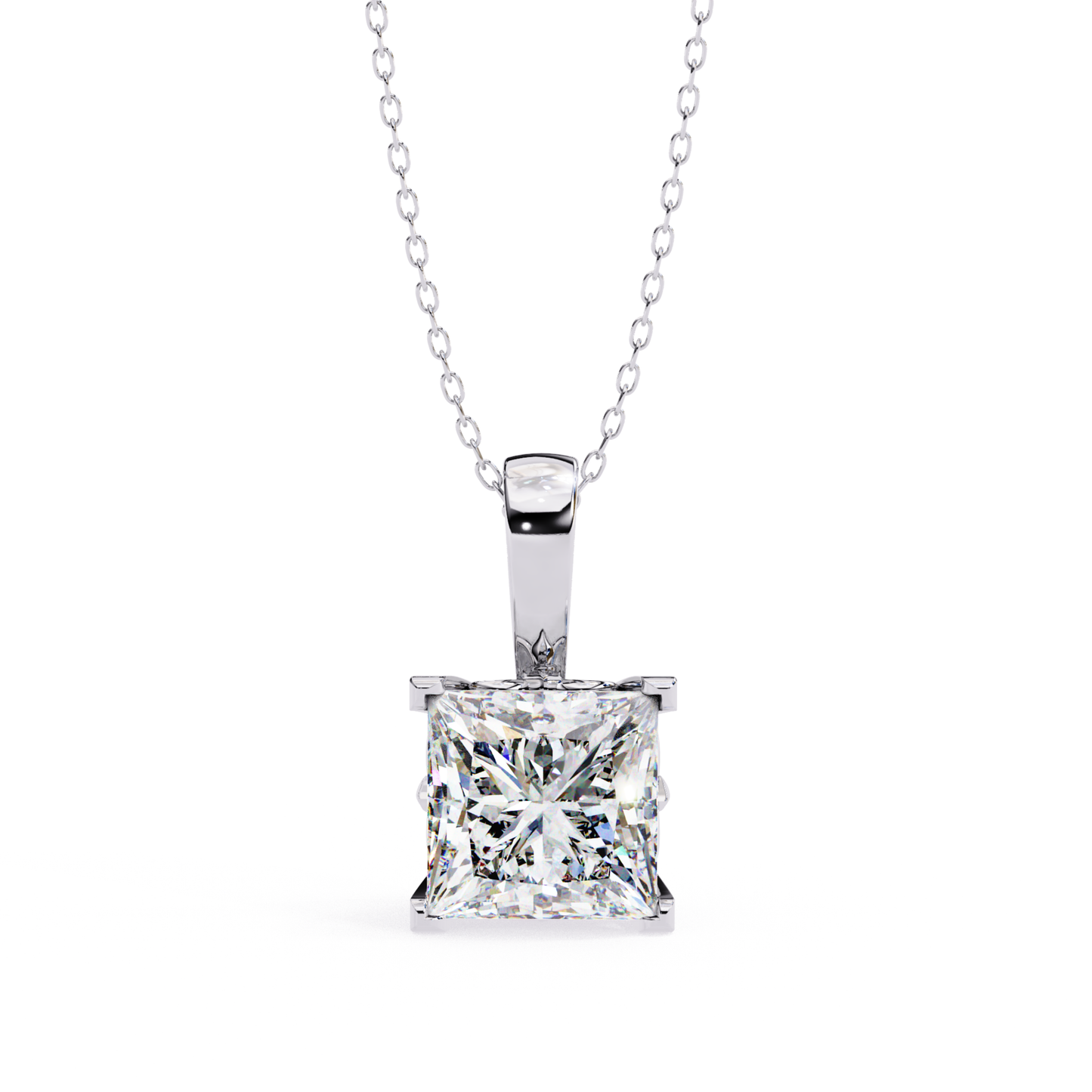Luxe Princess Radiance Pendant | 18K Fine Gold Jewelry