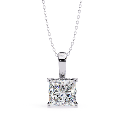 Luxe Princess Radiance Pendant | 18K Fine Gold Jewelry