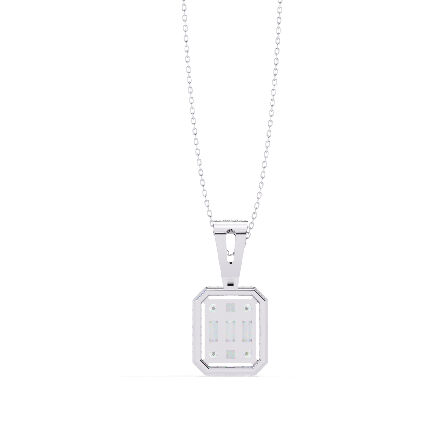Emerald Cluster Lab Grown Diamond Pendant | 18K Gold Jewelry