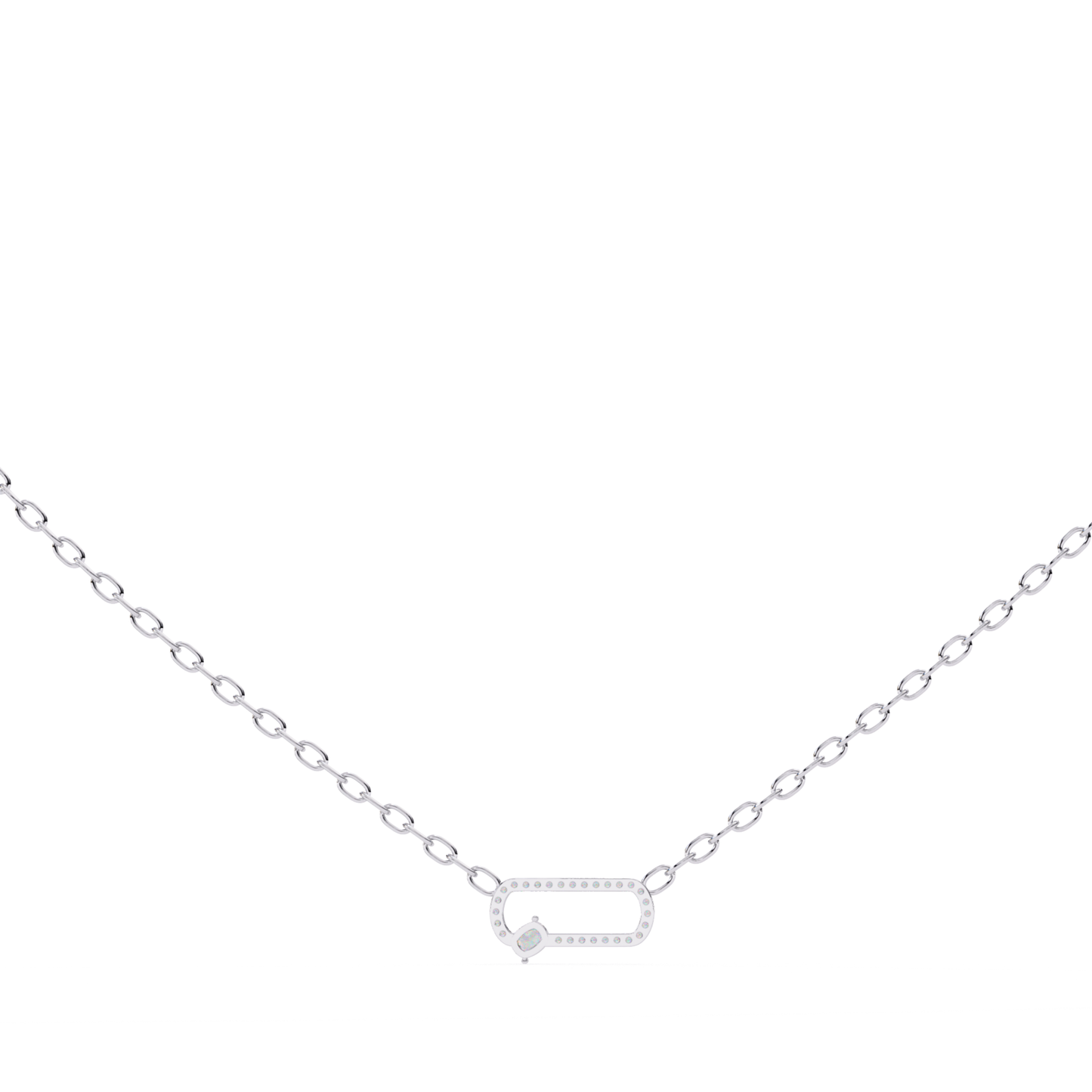 Kissenförmiger, im Labor gezüchteter Diamant-Anhänger mit Kette | 18K