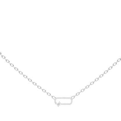 Kissenförmiger, im Labor gezüchteter Diamant-Anhänger mit Kette | 18K