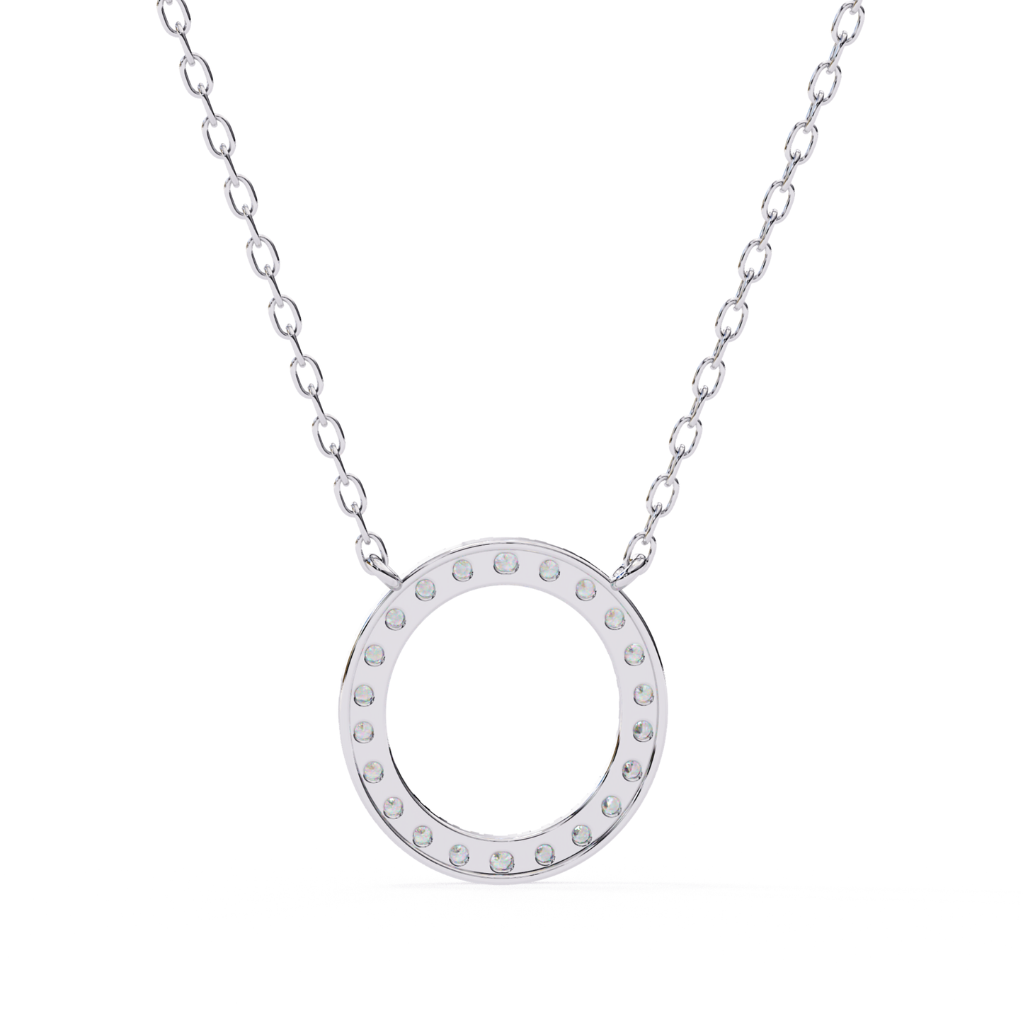 ラウンドヘイローラボグロウンダイヤモンドペンダント（チェーン付き） | 18K