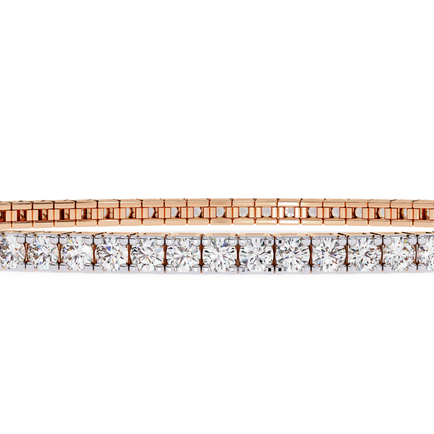 ラディアントライン ダイヤモンドブレスレット | ファイン 18K 14K 10K ゴールド ラグジュアリー