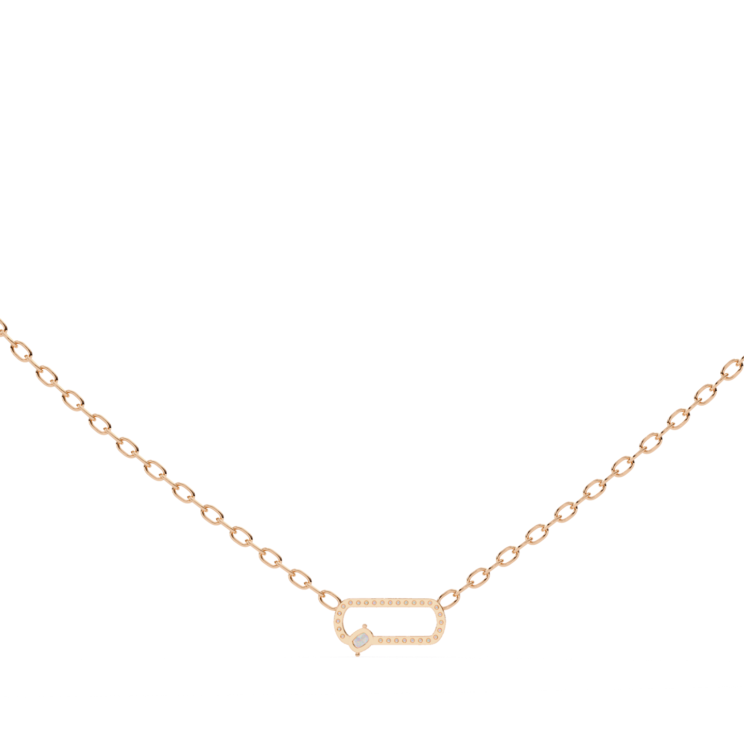 Kissenförmiger, im Labor gezüchteter Diamant-Anhänger mit Kette | 18K