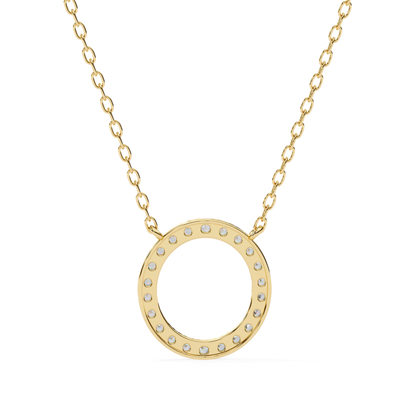 ラウンドヘイローラボグロウンダイヤモンドペンダント（チェーン付き） | 18K