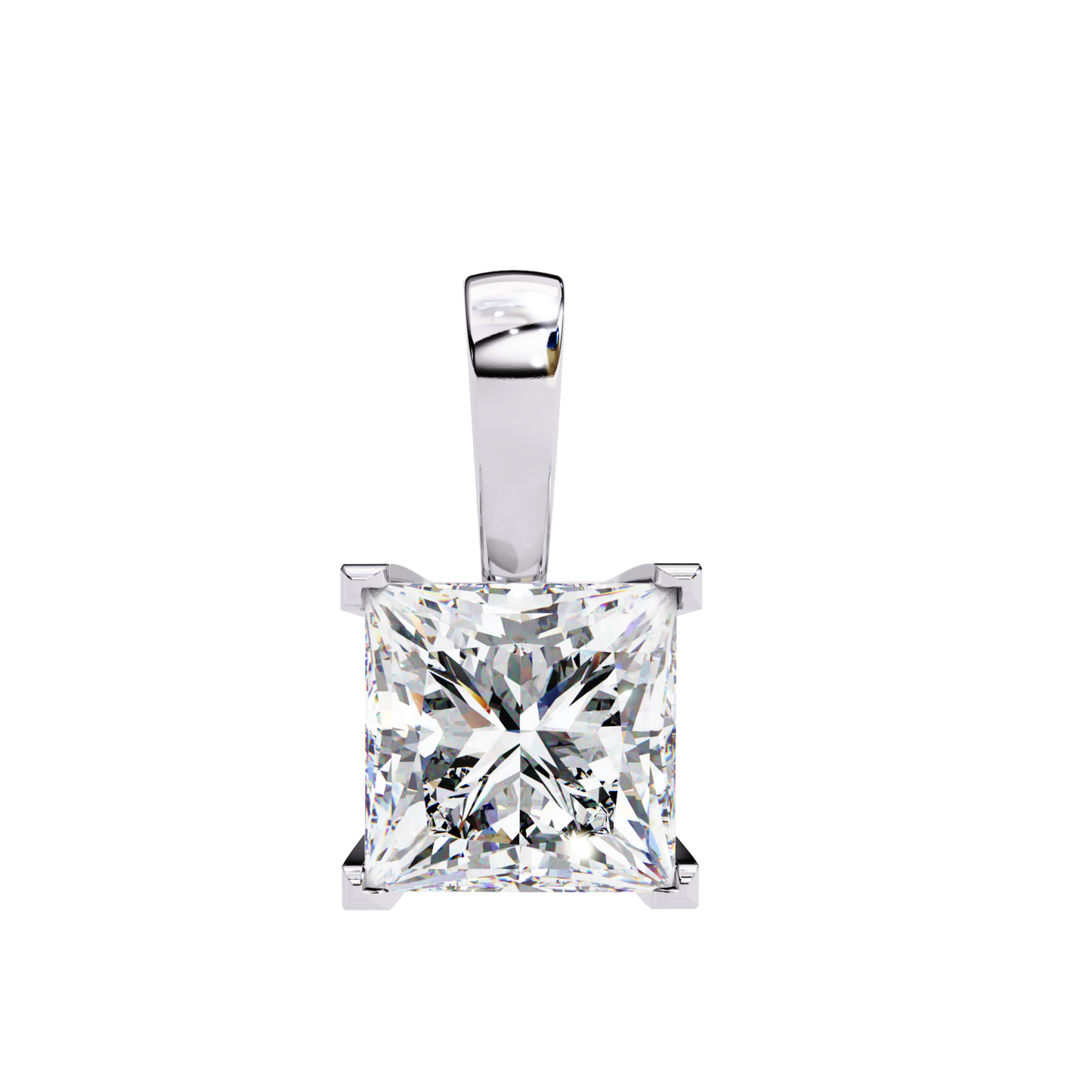 Luxe Princess Radiance Pendant | 18K Fine Gold Jewelry