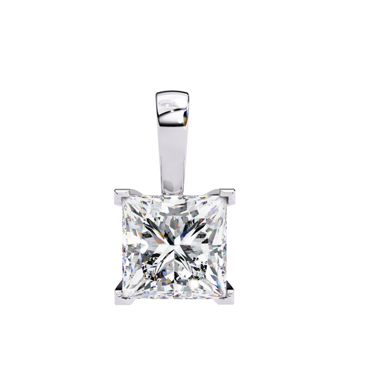 Luxe Princess Radiance Pendant | 18K Fine Gold Jewelry