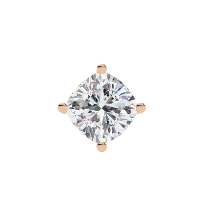 Cushion Square Lab Grown Diamond Pendant With Chain | 18K