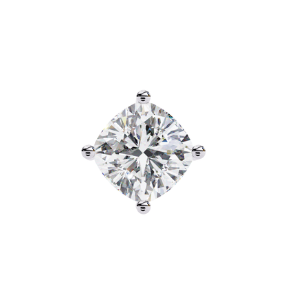 Cushion Square Lab Grown Diamond Pendant With Chain | 18K