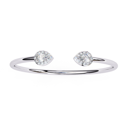 Dual Glow Armreif mit offenen Diamanten | Feines 18K 14K 10K Gold