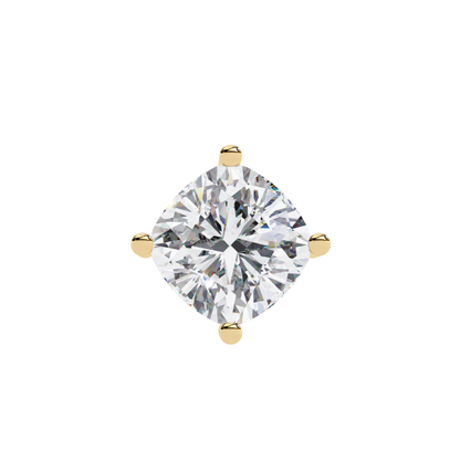 Cushion Square Lab Grown Diamond Pendant With Chain | 18K