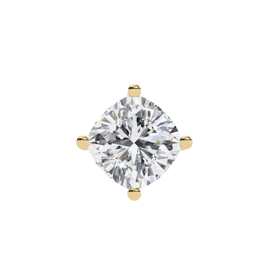 Cushion Square Lab Grown Diamond Pendant With Chain | 18K