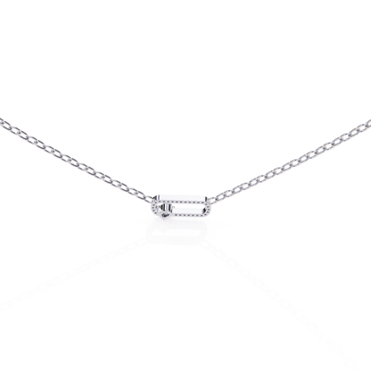 Kissenförmiger, im Labor gezüchteter Diamant-Anhänger mit Kette | 18K