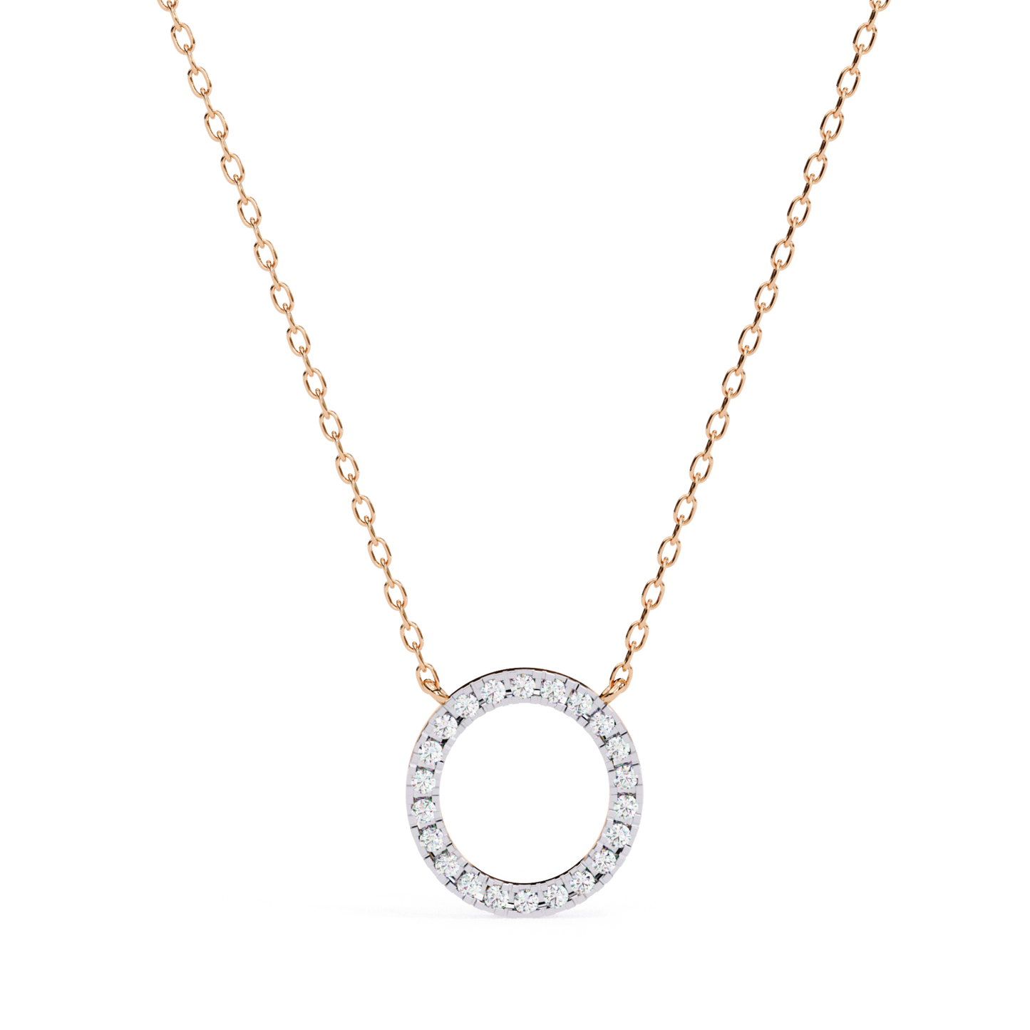 ラウンドヘイローラボグロウンダイヤモンドペンダント（チェーン付き） | 18K