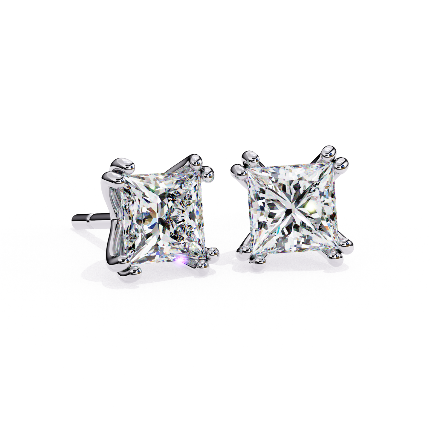 Lab Grown Diamond Gold Stud Earrings for Women | Elegant Fine Jewelry
