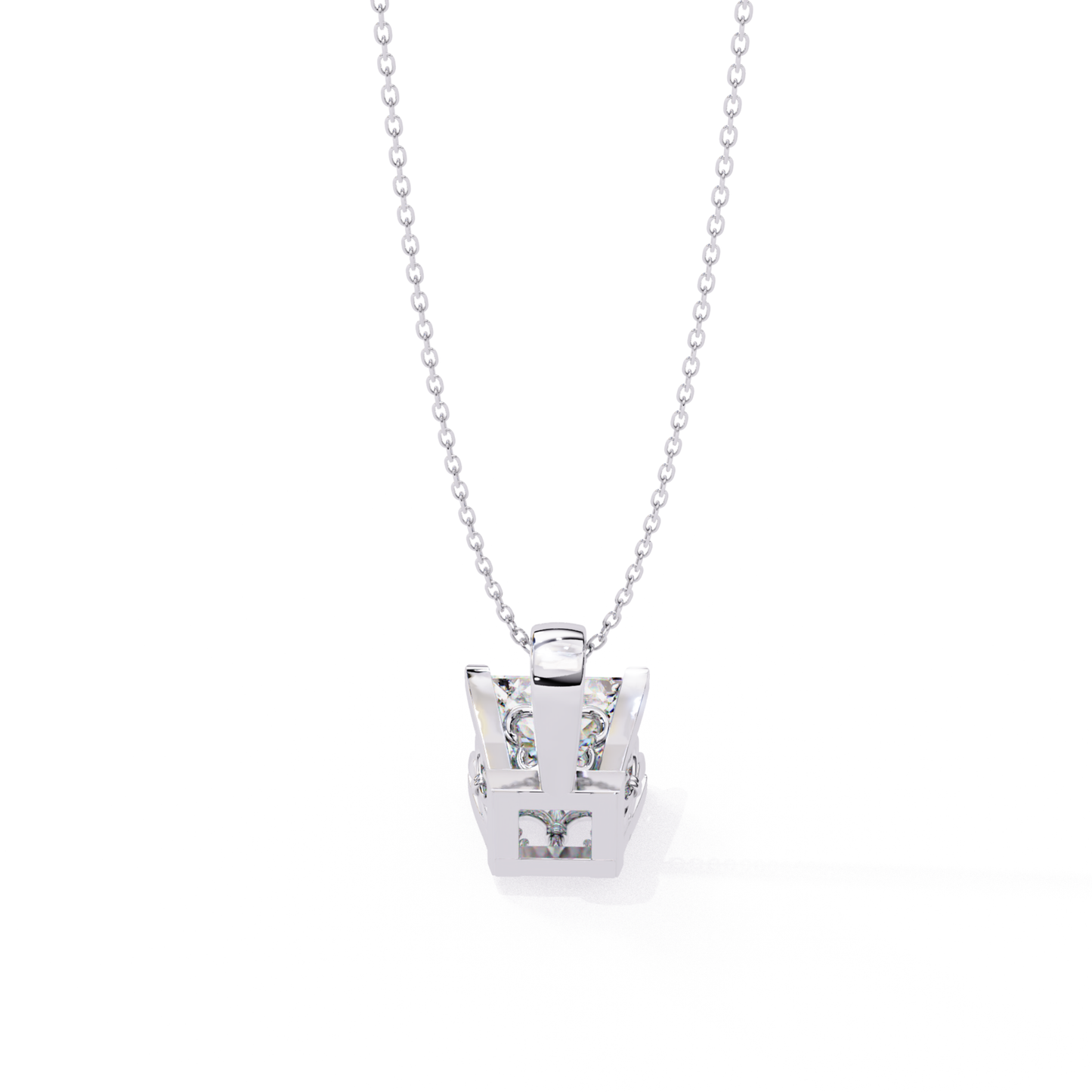 Luxe Princess Radiance Pendant | 18K Fine Gold Jewelry