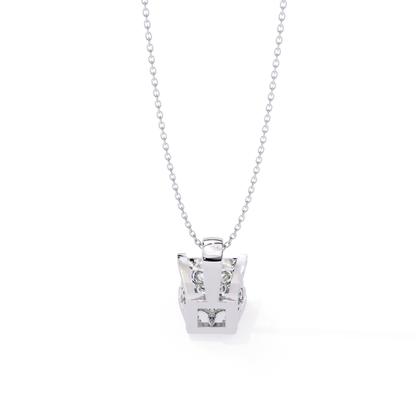 Luxe Princess Radiance Pendant | 18K Fine Gold Jewelry