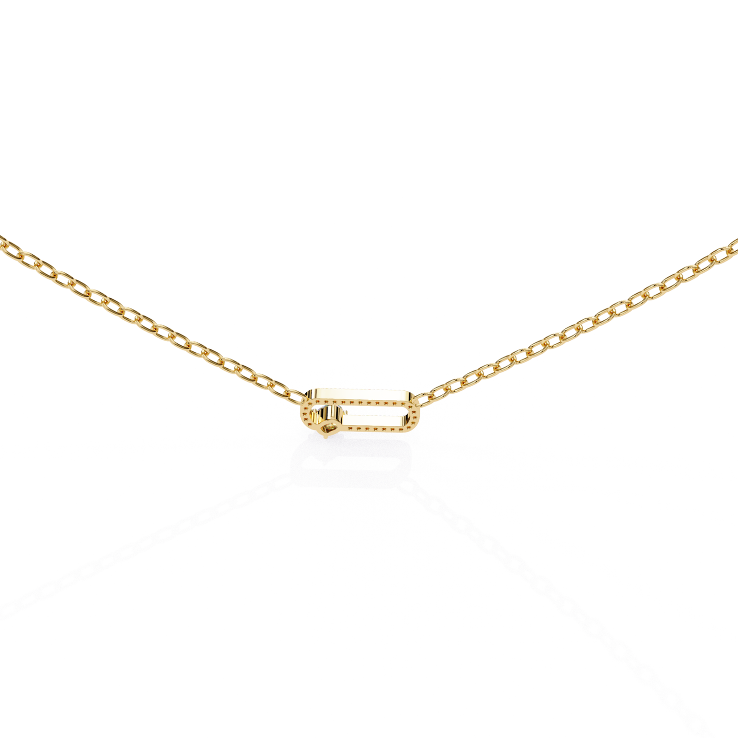 Kissenförmiger, im Labor gezüchteter Diamant-Anhänger mit Kette | 18K