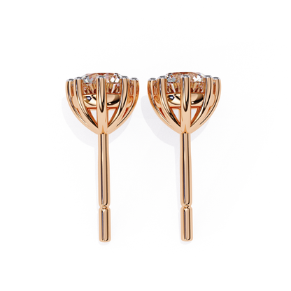 Gold Diamond Elegant Stud Earrings | Fine 18K 14K 10K Jewelry