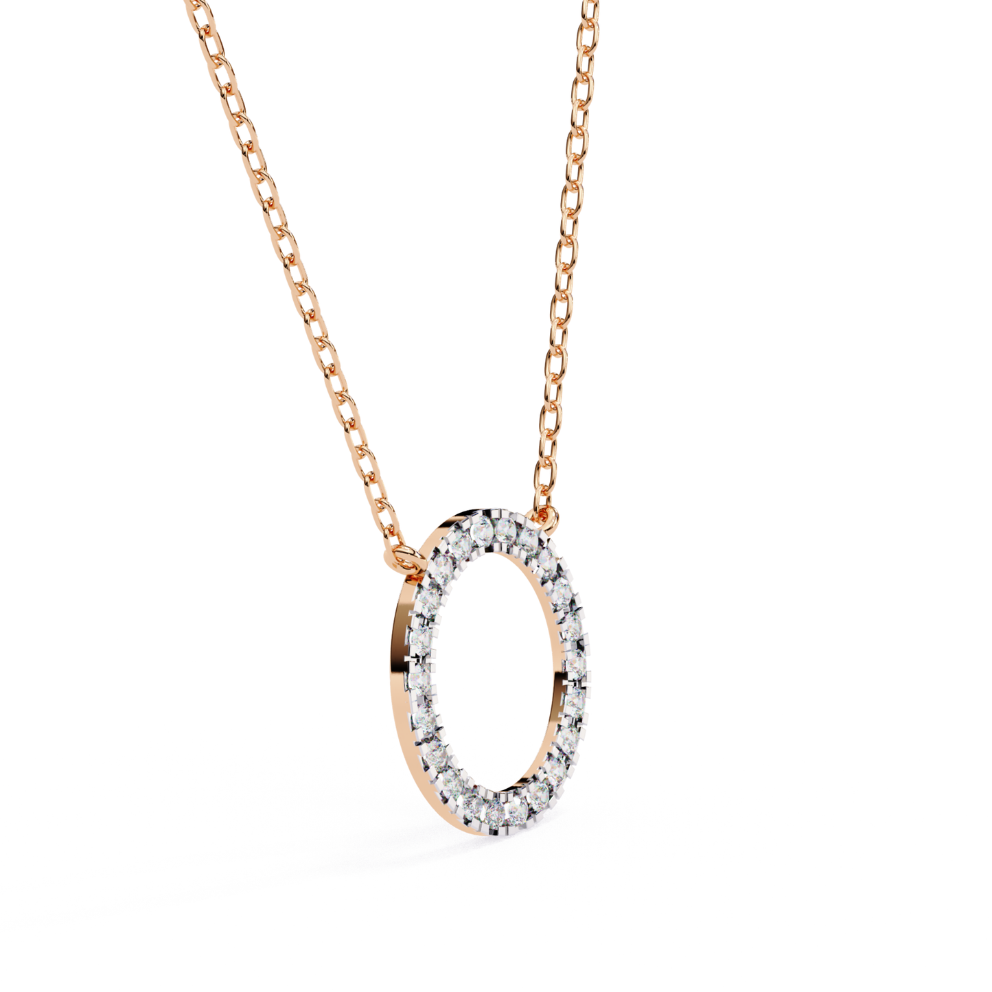 ラウンドヘイローラボグロウンダイヤモンドペンダント（チェーン付き） | 18K