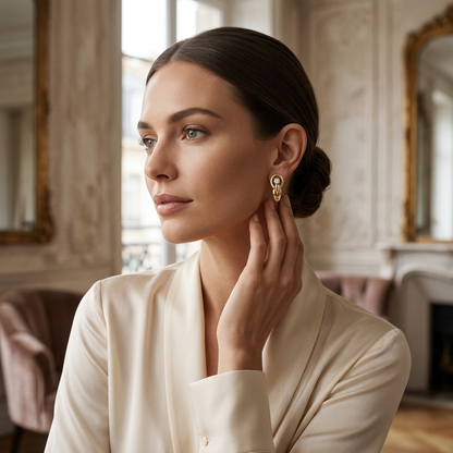 Round Lab Grown Diamond Solitaire Hoop Earrings