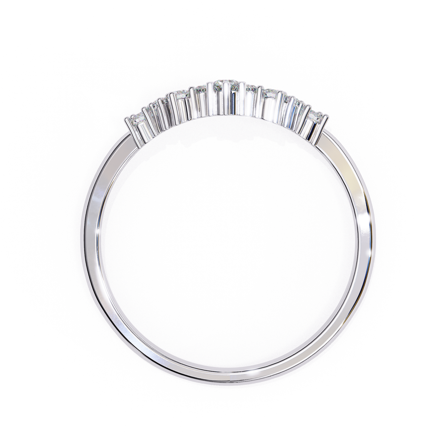 Diamond Crown Accent Gold Ring | 18K Fine Jewelry Statement