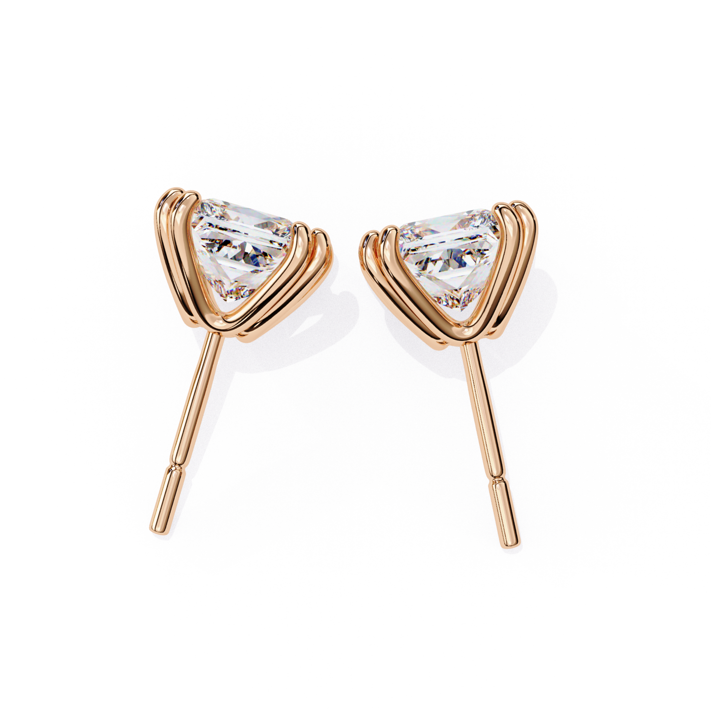 Lab Grown Diamond Gold Stud Earrings for Women | Elegant Fine Jewelry