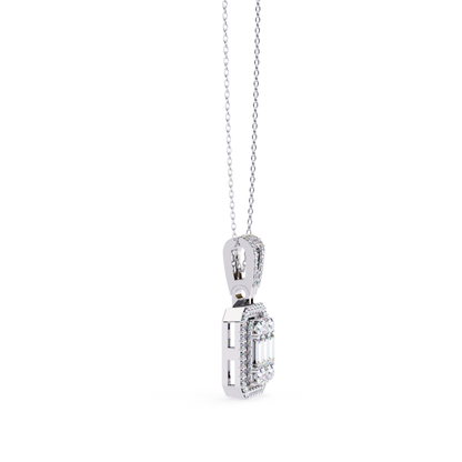 Emerald Cluster Lab Grown Diamond Pendant | 18K Gold Jewelry