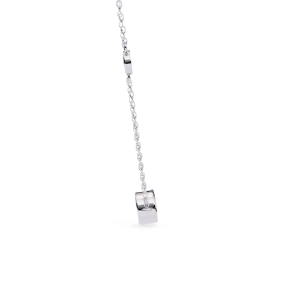 Round Cut Trio Lab Grown Diamond Pendant With Chain | 18K