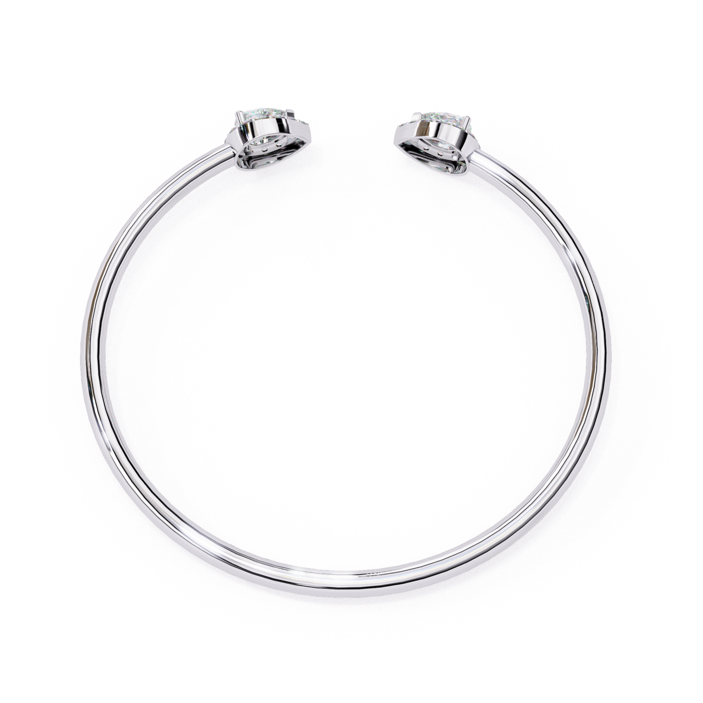 Dual Glow Armreif mit offenen Diamanten | Feines 18K 14K 10K Gold
