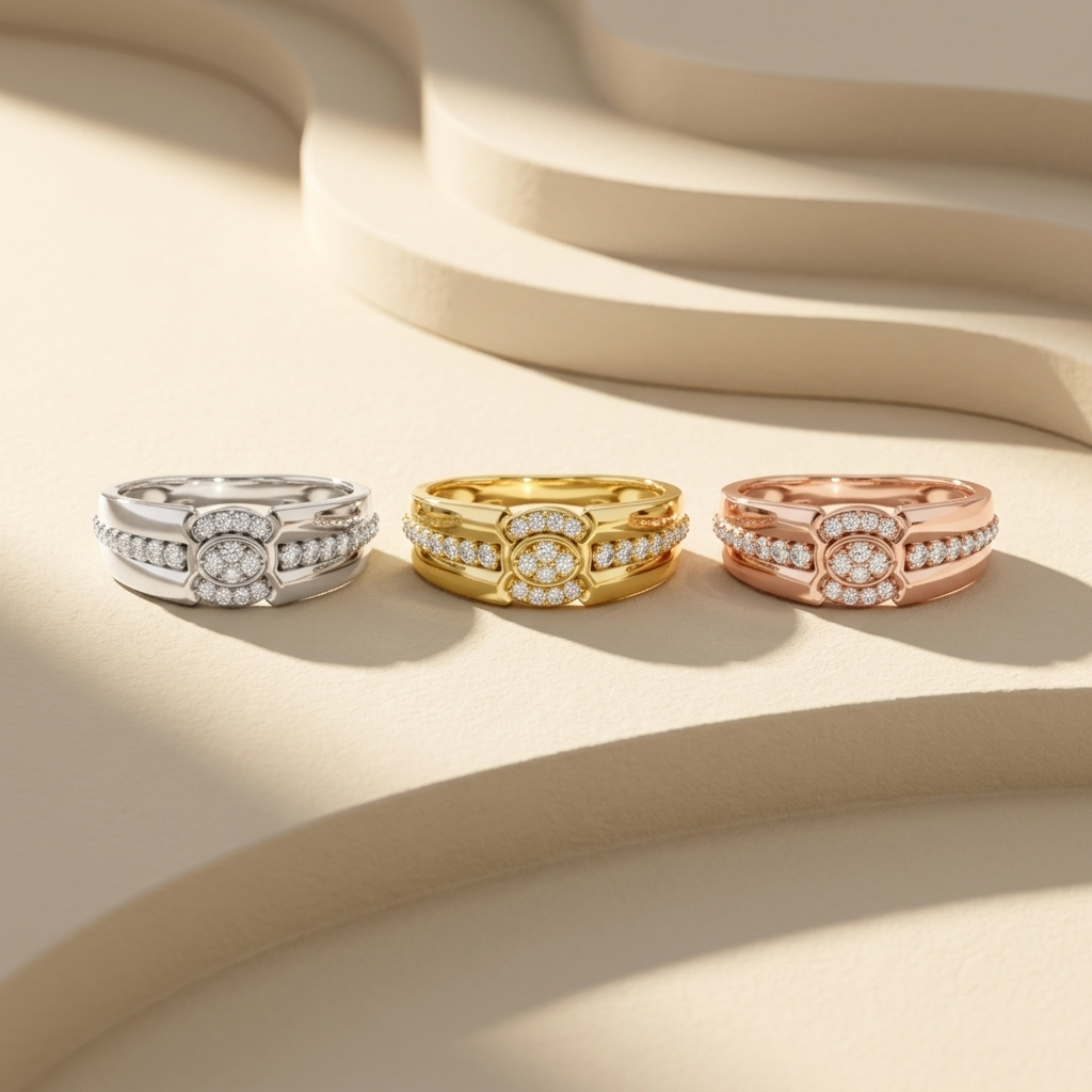 Round Lab Grown Diamond Cluster Ring