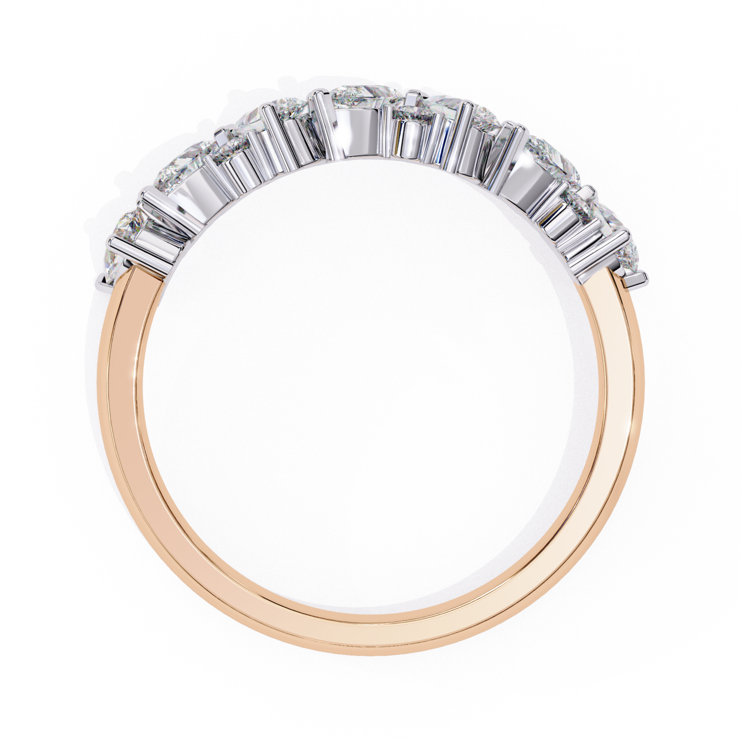 Diamond Multi Stone Gold Band Ring | 18K Fine Jewelry Statement