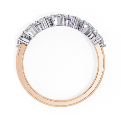 Diamond Multi Stone Gold Band Ring | 18K Fine Jewelry Statement