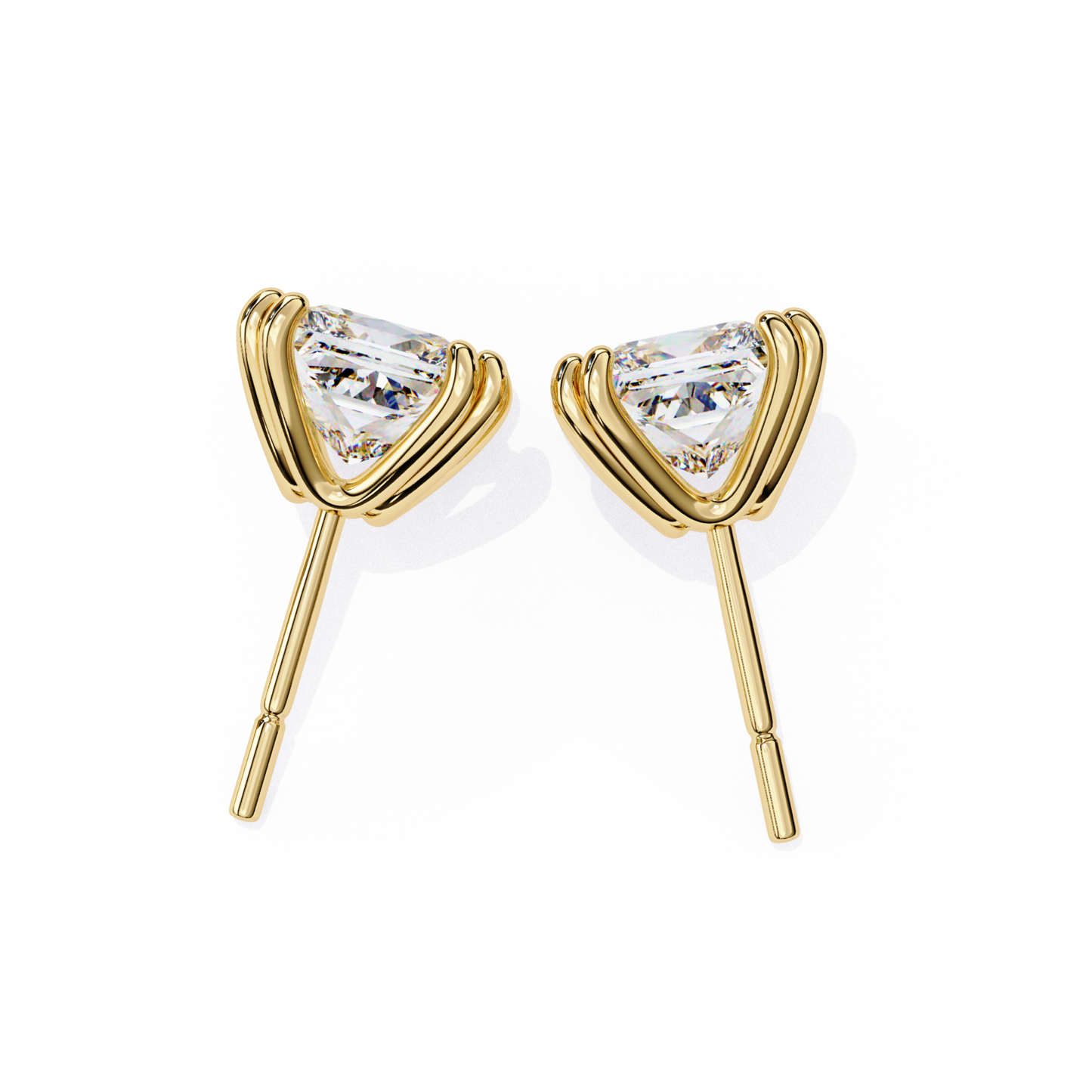 Lab Grown Diamond Gold Stud Earrings for Women | Elegant Fine Jewelry