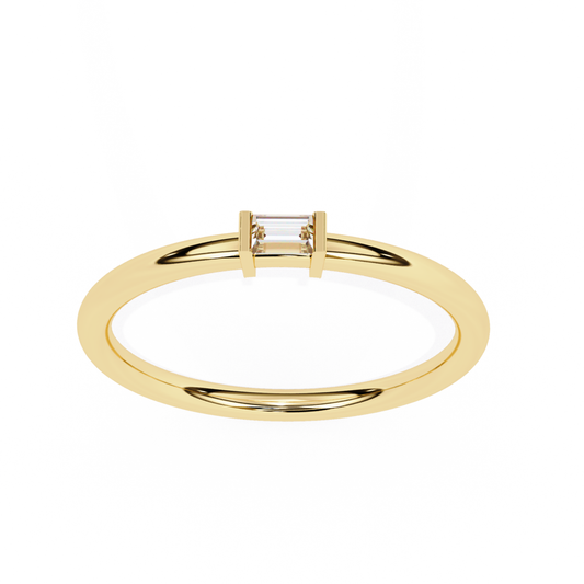 Gold ring with baguette diamond
Baguette diamond in gold
Gold band with baguette diamond
Simple baguette diamond ring
Ring with baguette diamond
Gold ring featuring baguette diamond
Baguette diamond set in gold
Gold ring with baguette stone
Minimalist baguette diamond ring
Elegant gold ring with baguette diamond