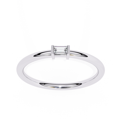 White gold ring with baguette stone
Baguette diamond in white gold band
Simple baguette diamond ring
White gold band with baguette gem
Elegant baguette diamond in white gold
Minimal baguette ring in white gold
Baguette diamond set in white gold
White gold band with rectangular gem
Simple baguette ring in white gold
White gold band with baguette diamond