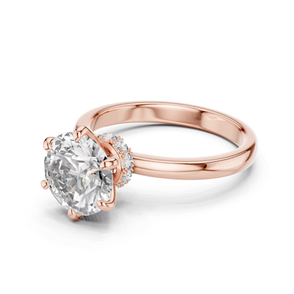 Classic rose gold hidden halo round diamond ring
Side view rose gold hidden halo diamond ring
Round diamond hidden halo solitaire gold ring
Six prong hidden halo round diamond ring
Rose gold round diamond ring side profile
Polished rose gold hidden halo ring design
Round brilliant hidden halo diamond ring
Minimal rose gold round diamond halo ring
Hidden halo round cut diamond gold ring
Classic side view round diamond gold ring