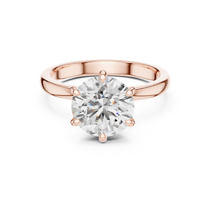 Classic rose gold round cut solitaire diamond ring
Polished rose gold round diamond solitaire ring
Six prong rose gold round diamond ring
Minimal rose gold solitaire diamond ring
Round brilliant rose gold solitaire ring
Fine rose gold round cut diamond ring
Front view rose gold solitaire diamond ring
Classic rose gold diamond solitaire ring
Simple rose gold round diamond ring
Rose gold six prong solitaire diamond ring