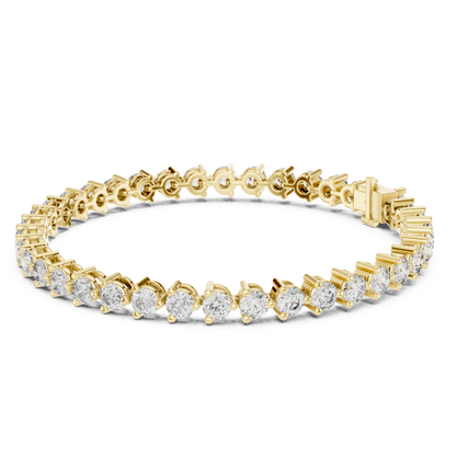Yellow gold round diamond tennis bracelet
Luxury yellow gold diamond bracelet
Elegant yellow gold round bracelet
Yellow gold bracelet with diamonds
Fine jewelry tennis bracelet
Classic yellow gold diamond jewelry
Sparkling round diamond bracelet
Premium yellow gold bracelet close up
Womens yellow gold diamond bracelet
Yellow gold round stone bracelet