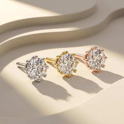 Crown Basket Diamond Stud Collection
Multi Metal Round Diamond Studs
Crown Prong Round Earrings
Round Solitaire Stud Trio
Designer Diamond Stud Earrings
Round Diamond Earring Collection
Luxury Round Ear Studs
Premium Diamond Stud Display
Signature Round Diamond Earrings
Brilliant Cut Stud Earrings