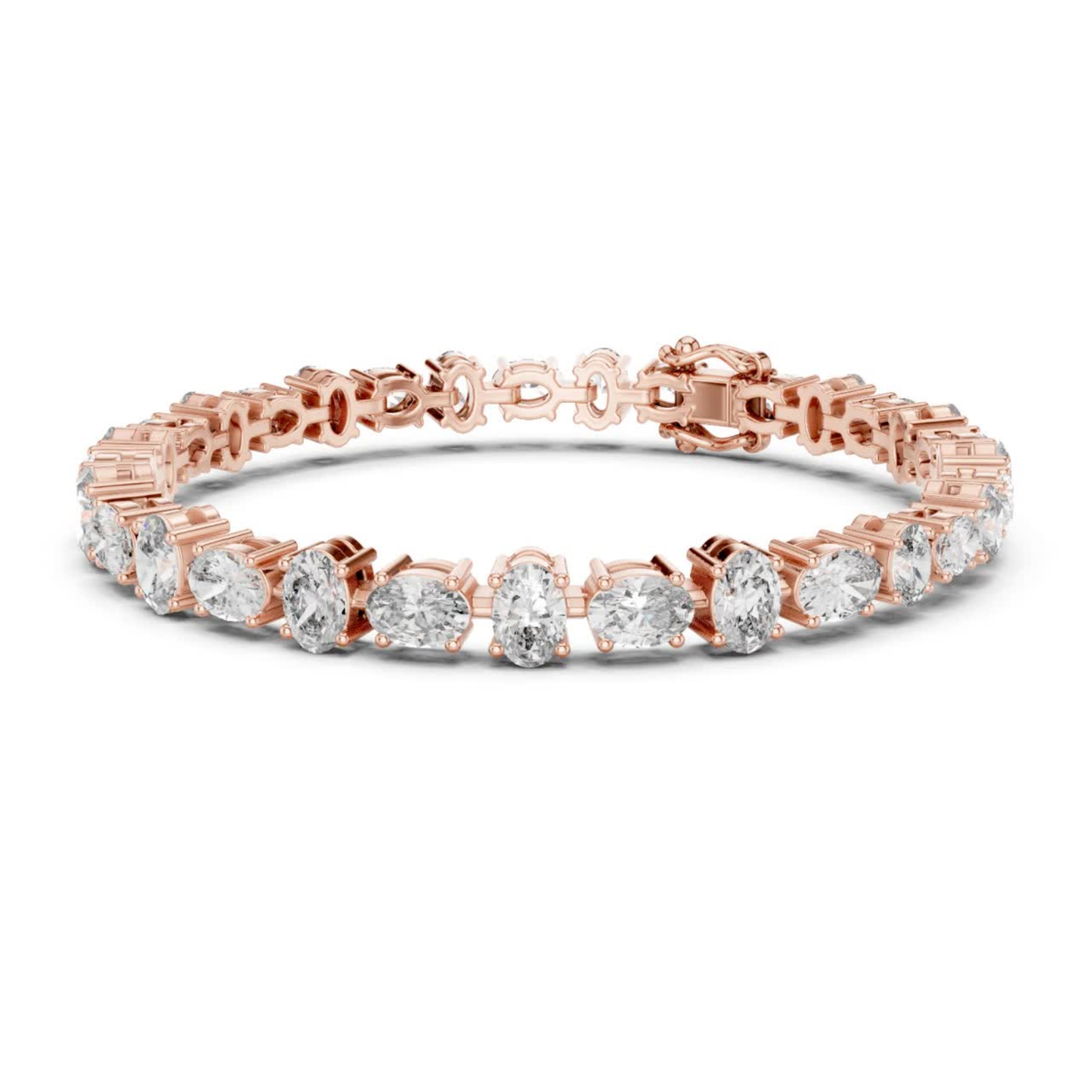 Rose gold oval cut diamond tennis bracelet luxury jewelry
Elegant oval diamond bracelet in rose gold setting
Classic oval cut diamond tennis bracelet for women
Rose gold bracelet with brilliant oval diamonds
Fine jewelry oval diamond bracelet design
Premium rose gold tennis bracelet with oval stones
Designer oval cut diamond bracelet for everyday wear
Modern rose gold oval diamond tennis bracelet
Statement diamond bracelet featuring oval cut stones
Solid gold oval diamond bracelet with secure clasp