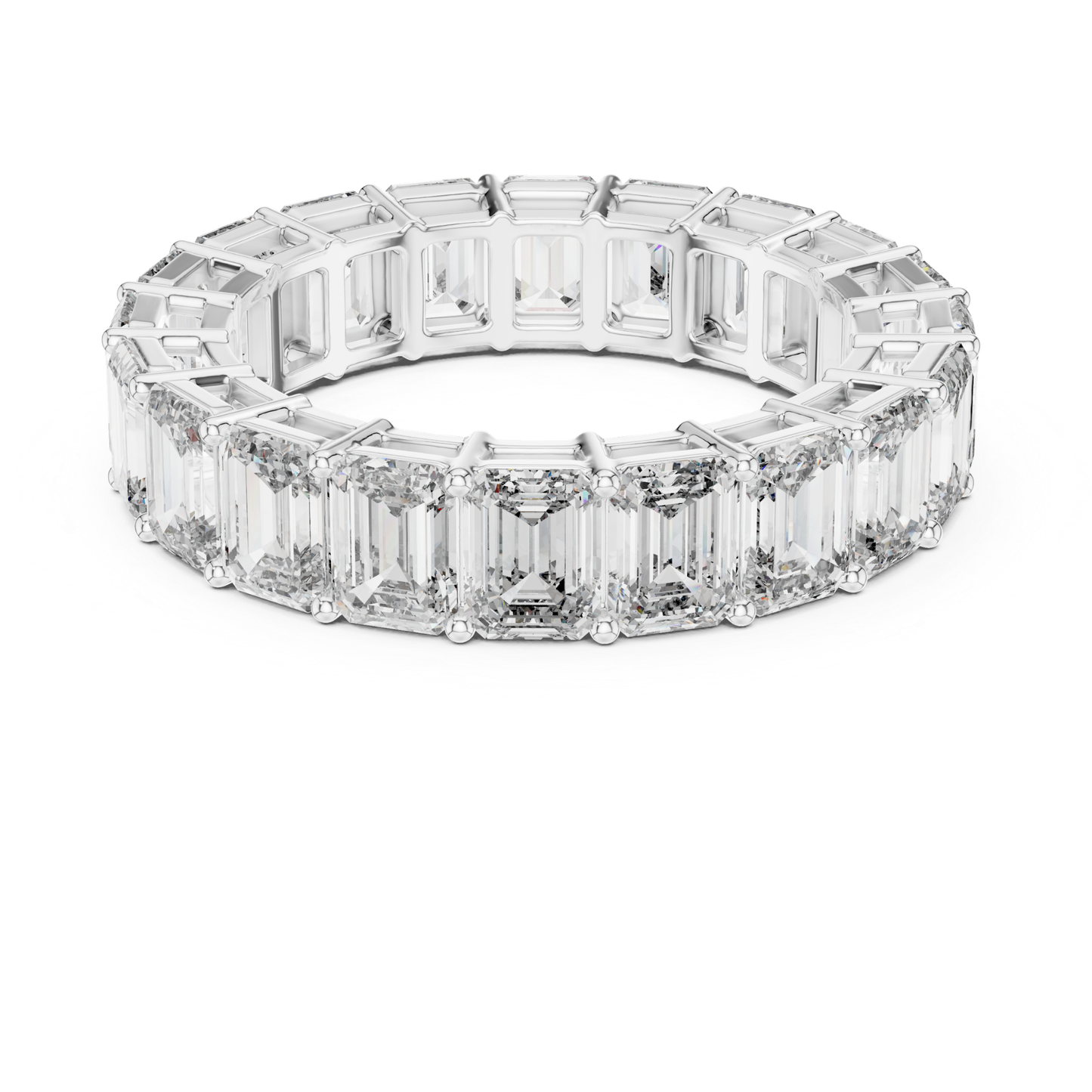 Emerald Cut Diamond Eternity Ring in White Gold
White Gold Emerald Diamond Eternity Band
Emerald Cut Diamond Wedding Band Front View
Full Eternity Emerald Diamond Ring White Gold
Emerald Diamond Band Ring Prong Setting
White Gold Emerald Cut Diamond Ring
Emerald Diamond Eternity Band Close View
Continuous Emerald Diamond Ring White Gold
Emerald Cut Diamond Band Ring Front Angle
White Gold Full Eternity Diamond Band