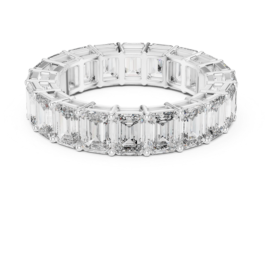 Emerald Cut Diamond Eternity Ring in White Gold
White Gold Emerald Diamond Eternity Band
Emerald Cut Diamond Wedding Band Front View
Full Eternity Emerald Diamond Ring White Gold
Emerald Diamond Band Ring Prong Setting
White Gold Emerald Cut Diamond Ring
Emerald Diamond Eternity Band Close View
Continuous Emerald Diamond Ring White Gold
Emerald Cut Diamond Band Ring Front Angle
White Gold Full Eternity Diamond Band