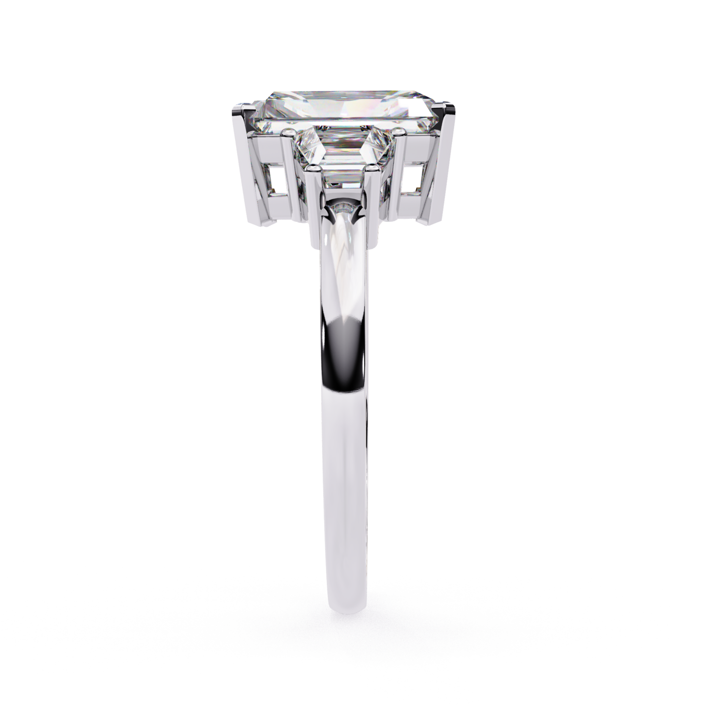 Emerald diamond side view
White gold ring profile
Emerald stone mount
Diamond setting side
White gold band side
Emerald cut edge view
Diamond prong detail
White gold ring edge
Emerald diamond mount
Ring side angle