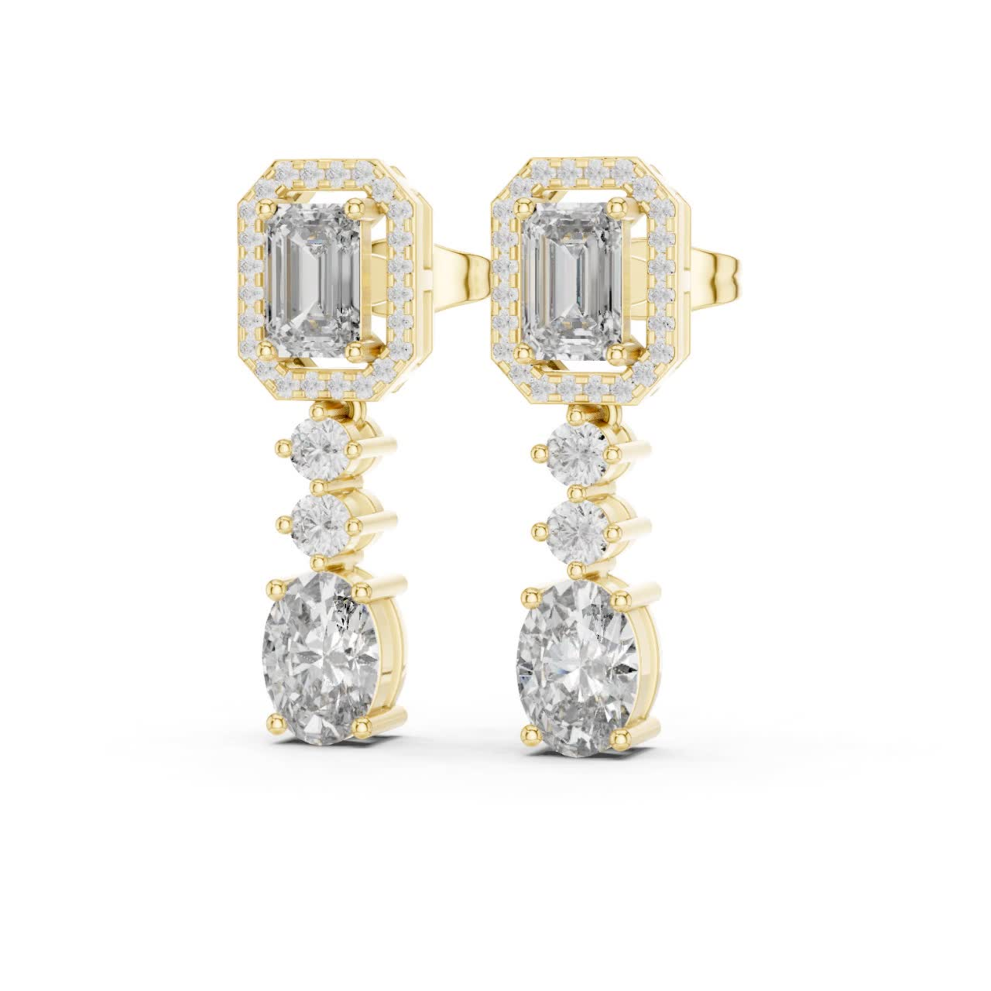 Yellow gold emerald halo diamond drop earrings
Emerald cut halo earrings with oval diamond drops
Yellow gold three stone diamond dangle earrings
Emerald and round diamond drop earrings
Halo framed emerald diamond earrings in yellow gold
Oval bottom diamond drop earrings for women
Yellow gold geometric diamond dangle earrings
Multi stone diamond earrings with oval center drop
Emerald halo statement diamond earrings
Yellow gold diamond drop earrings with oval stones
