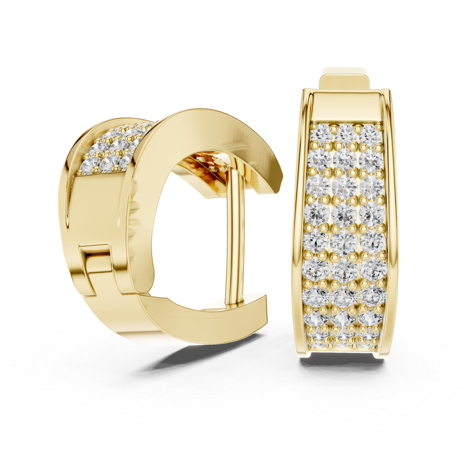 Front open view diamond hoop earrings yellow gold
Yellow gold hoop earrings open round diamond
Side open view diamond hoop earrings yellow finish
Open clasp hoop earrings round diamond yellow gold
Yellow gold diamond hoop earrings side view open
Front angle open hoop earrings diamond pave yellow
Round diamond hoop earrings yellow gold open design
Yellow gold hoop earrings open structure diamonds
Close open view diamond hoop earrings yellow gold
Minimal yellow gold hoop earrings open diamond style